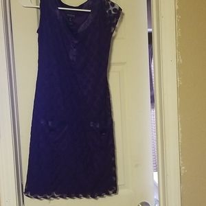 Purple Lace over Satin dress